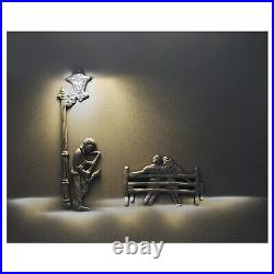 Lovers Music Abstract Oil Painting Canvas Wall Art Living Room Framed Picture