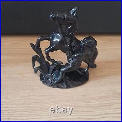 Marly Horse Figurines Cast Metal Statue Antique Rare Collectors (2 Figures)