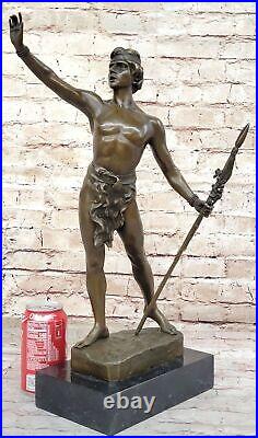 MidCentury Bronze Sculpture of a Nude Athlete Made by Lost Wax Method Artwork