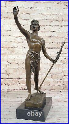 MidCentury Bronze Sculpture of a Nude Athlete Made by Lost Wax Method Artwork