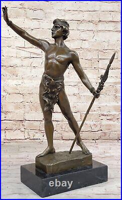 MidCentury Bronze Sculpture of a Nude Athlete Made by Lost Wax Method Artwork