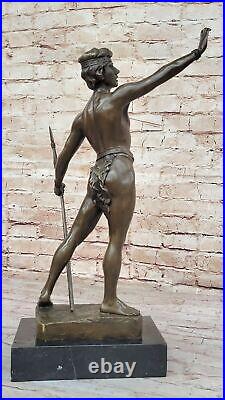 MidCentury Bronze Sculpture of a Nude Athlete Made by Lost Wax Method Artwork