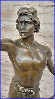 MidCentury Bronze Sculpture of a Nude Athlete Made by Lost Wax Method Artwork