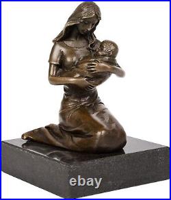 Motherly Love Home Deco Mother Baby Artwork Bronze Sculpture Statue