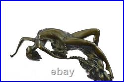 Original Dream Dance By Aldo Vitaleh Bronze Sculpture Hot Cast Art Deco Decor