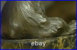 Polar Bear Bronze Sculpture Art Deco Statue Figurine Figure Decor Lostwax Art NR