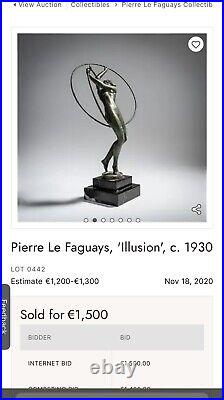 Rare Vintage PIERRE LE FAGUAYS,'ILLUSION', C. 1930