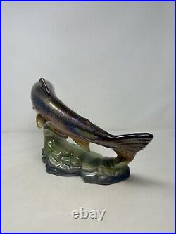 Salmon H Bequet Quaregnan Statue large Art Deco 1930's Fish