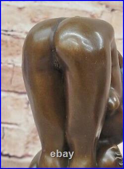 Sexy Nude Bronze Woman Lady Girl Sculpture Statue Art Deco Erotic Female Marble
