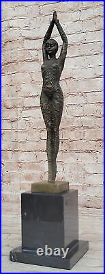 Signed Bronze Art Nouveau Deco Chiparus Statue Figurine Sculpture Art Figure