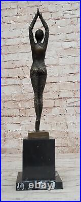 Signed Bronze Art Nouveau Deco Chiparus Statue Figurine Sculpture Art Figure