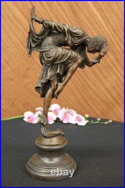 Signed D. H. Chiparus Bronze Art Deco Dancer Statue Snake dancer Home Decor Sale