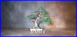 Silver-turquoise Wire Sculpture, Bonsai Tree, Tree of Life, High quality art