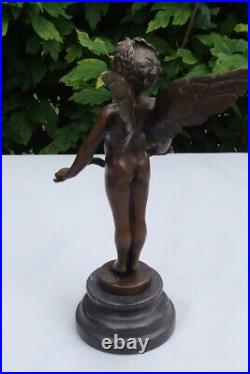 Statue Angel Art Deco Style Art Nouveau Style Bronze Signed Sculpture