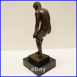 Statue Athlete Sexy Art Deco Style Art Nouveau Style Bronze Signed Sculpture