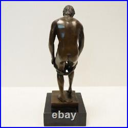 Statue Athlete Sexy Art Deco Style Art Nouveau Style Bronze Signed Sculpture