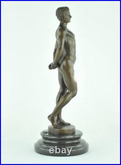 Statue Athlete Sexy Art Deco Style Art Nouveau Style Bronze Signed Sculpture