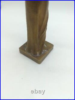 Statue, Bronze Sculpture Woman Signed H. Poirier Art Deco