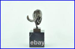 Statue Cheetah Wildlife Art Deco Style Art Nouveau Style Bronze Signed Sculpture