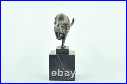 Statue Cheetah Wildlife Art Deco Style Art Nouveau Style Bronze Signed Sculpture