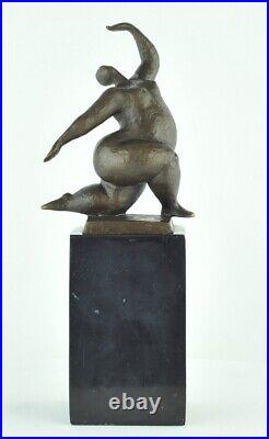 Statue Dancer Acrobat Modern Style Art Deco Style Bronze Signed Sculpture