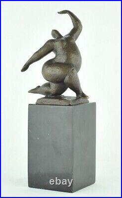 Statue Dancer Acrobat Modern Style Art Deco Style Bronze Signed Sculpture