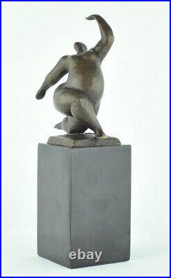 Statue Dancer Acrobat Modern Style Art Deco Style Bronze Signed Sculpture