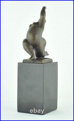 Statue Dancer Acrobat Modern Style Art Deco Style Bronze Signed Sculpture