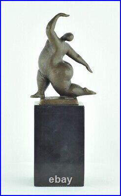 Statue Dancer Acrobat Modern Style Art Deco Style Bronze Signed Sculpture