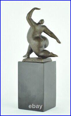 Statue Dancer Acrobat Modern Style Art Deco Style Bronze Signed Sculpture