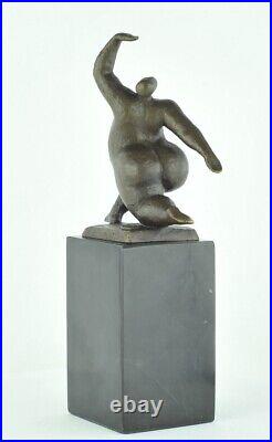 Statue Dancer Acrobat Modern Style Art Deco Style Bronze Signed Sculpture