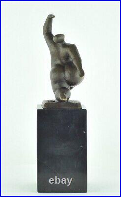 Statue Dancer Acrobat Modern Style Art Deco Style Bronze Signed Sculpture