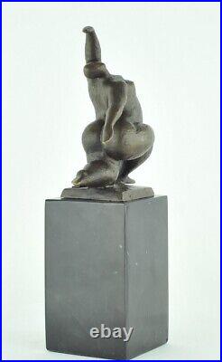 Statue Dancer Acrobat Modern Style Art Deco Style Bronze Signed Sculpture