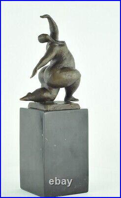 Statue Dancer Acrobat Modern Style Art Deco Style Bronze Signed Sculpture