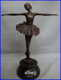Statue Dancer Opera Art Deco Style Art Nouveau Style Bronze Signed Sculpture