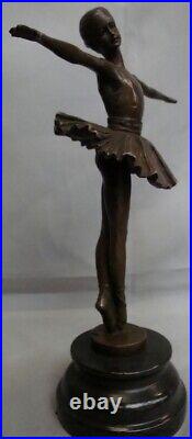 Statue Dancer Opera Art Deco Style Art Nouveau Style Bronze Signed Sculpture