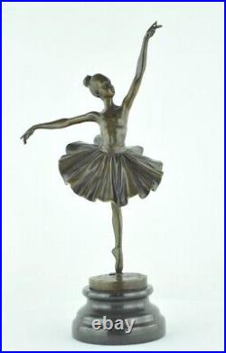 Statue Dancer Opera Art Deco Style Art Nouveau Style Bronze Signed Sculpture