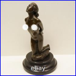 Statue Dancer Sexy Pin-up Art Deco Style Art Nouveau Style Bronze Sculpture