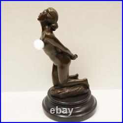 Statue Dancer Sexy Pin-up Art Deco Style Art Nouveau Style Bronze Sculpture