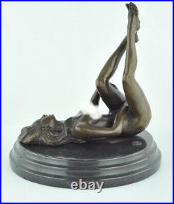 Statue Dancer Sexy Pin-up Art Deco Style Art Nouveau Style Bronze Sculpture