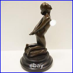 Statue Dancer Sexy Pin-up Art Deco Style Art Nouveau Style Bronze Sculpture