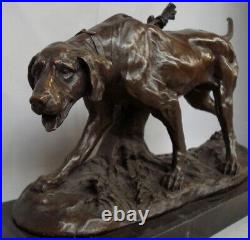 Statue Dog Wildlife Art Deco Style Art Nouveau Style Bronze Signed Sculpture