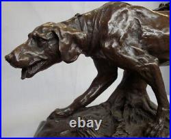 Statue Dog Wildlife Art Deco Style Art Nouveau Style Bronze Signed Sculpture