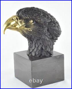 Statue Eagle Bird Wildlife Art Deco Style Art Nouveau Style Bronze Signed Sculpt