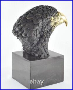 Statue Eagle Bird Wildlife Art Deco Style Art Nouveau Style Bronze Signed Sculpt