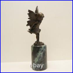 Statue Elf Art Deco Style Art Nouveau Style Bronze Signed Sculpture