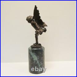 Statue Elf Art Deco Style Art Nouveau Style Bronze Signed Sculpture