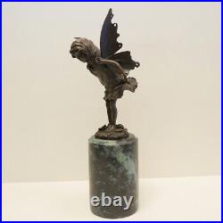 Statue Elf Art Deco Style Art Nouveau Style Bronze Signed Sculpture