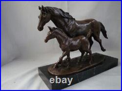 Statue Horse Colt Wildlife Art Deco Style Art Nouveau Style Bronze Signed Sculpt