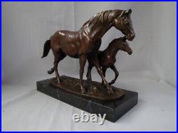Statue Horse Colt Wildlife Art Deco Style Art Nouveau Style Bronze Signed Sculpt